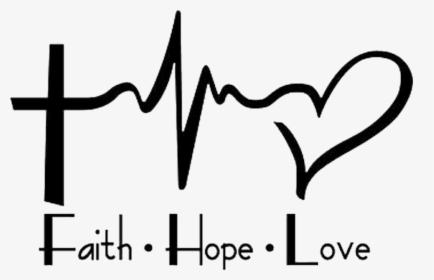 Clip Art Faith Hope Love Clipart - Love Heart Beat Tattoo, HD Png Download, Free Download