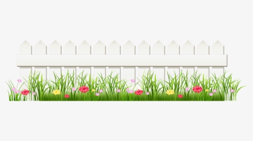 Grass,plant,grass Family,clip - Transparent Garden Fence Clipart, HD Png Download, Free Download