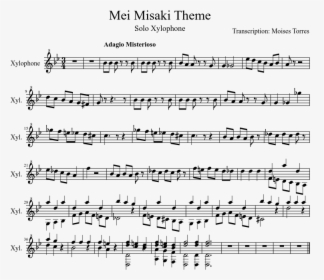 Transparent Misaki Mei Png - Viva La Vida Partitura Violin, Png Download, Free Download