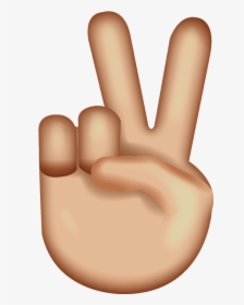 Emoji Peace Hand Png, Transparent Png, Free Download