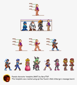 Female Megaman Sprites, HD Png Download, Free Download
