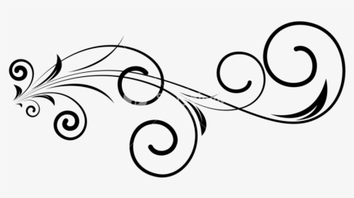 Abstract Swirl Png Picture - Flora Clipart Black And White, Transparent Png, Free Download