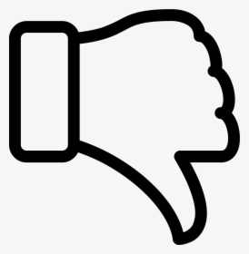Thumb Down Png - Thumbs Down Black And White, Transparent Png, Free Download