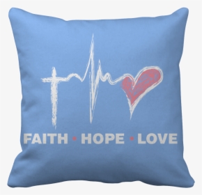 Pt Pillow Cases Pillow Cases / Light Blue Faith Hope - Pillow, HD Png Download, Free Download