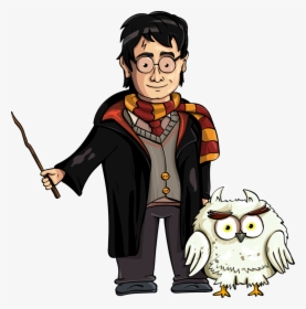 Harry Potter, Fan Art, The Wizard, Owl, Magic Wand - Harry Potter Team Names, HD Png Download, Free Download