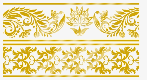 Transparent Lace Clip Art - Design Golden Border Png, Png Download, Free Download