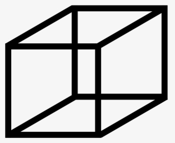 Necker Cube Clip Arts - Cube Shape Outline, HD Png Download, Free Download