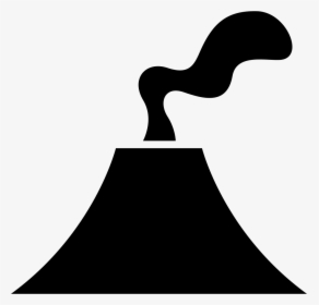 Erupting Volcano - Volcano Silhouette Png, Transparent Png, Free Download