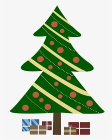 Christmas Gifts Clipart Png - Christmas Tree Cartoon With Presents, Transparent Png, Free Download