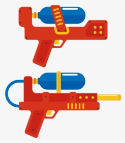 Vector Orange Toy Gun Png Download - Water Gun Illustration, Transparent Png, Free Download