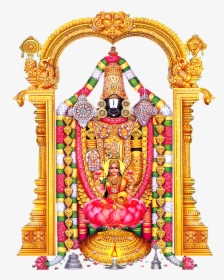 Lord Venkateswara With Consorts Lakshmi And Padmavati - Venkateswara Swamy Images Download, HD Png Download, Free Download