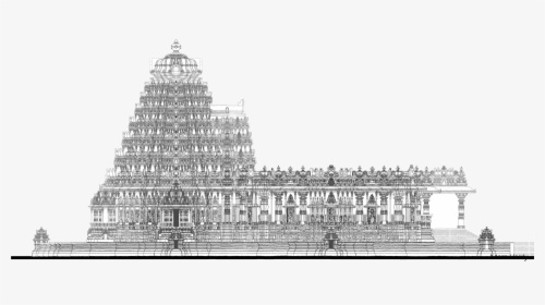 South Indian Temple Drawing, HD Png Download, Free Download