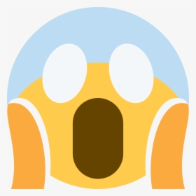 Face Screaming In Fear - Scream Emoji Twitter, HD Png Download, Free Download