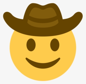 Transparent Transparent Emoji Png - Cowboy Emoji Twitter, Png Download, Free Download