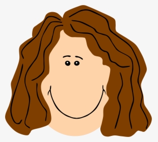 Mom Face Brown - Brown Hair Clipart, HD Png Download, Free Download