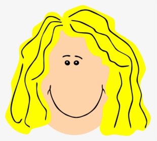 Mom Face Blond - Blonde Hair Cartoon Girl, HD Png Download, Free Download