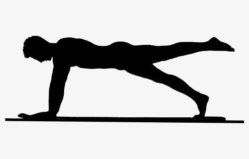Silhouette, Fitness, Exercises, Exercising, Isolated - Balancing The Body Clip Art, HD Png Download, Free Download