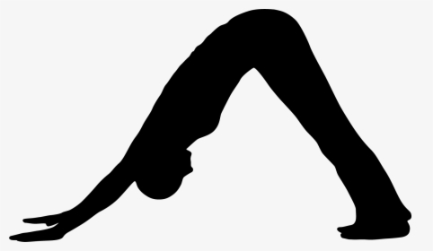 Downward Dog Pose Silhouette, HD Png Download, Free Download