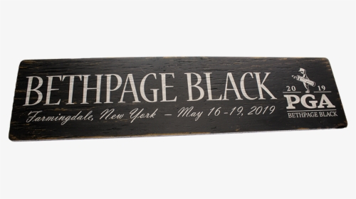 Bethpage Black Wooden Sign- Signs By The Sea 6"x 24" - Label, HD Png Download, Free Download