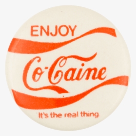 Enjoy Cocaine White Humorous Button Museum - Soccer Ball, HD Png Download, Free Download