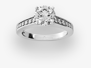 Diamond Ring With Ruby Accent, HD Png Download, Free Download