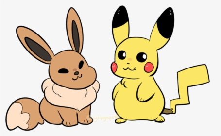 Fat Pikachu And His Good Buddy Eevee - Eevee Fat, HD Png Download, Free Download