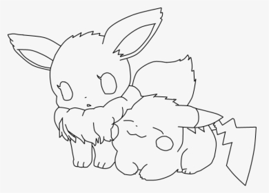 Eevee Drawing Black And White - Black And White Eevee, HD Png Download, Free Download