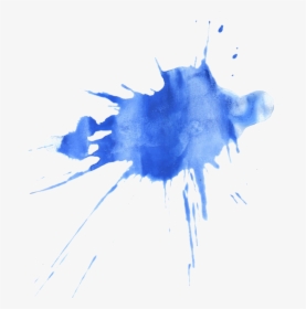 Blue Splatter Png - Pingo De Tinta Png, Transparent Png, Free Download
