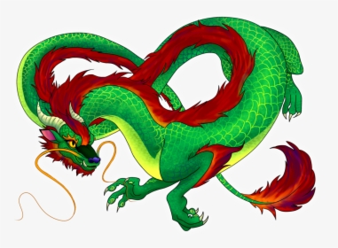 Transparent Chinese Dragon Clipart - Green And Red Chinese Dragon, HD Png Download, Free Download