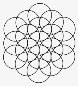 Flower Of Life 0866 19-circle - Flower Of Life Open, HD Png Download, Free Download