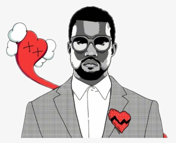 Kanyewest Kaws Heart 侃爷爱心heart 川久保玲cdg Commedesgarco - Cartoon, HD Png Download, Free Download