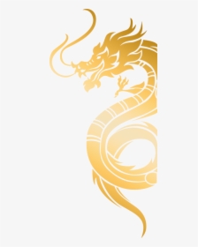 Chinese Dragon Gold Minimal, HD Png Download, Free Download