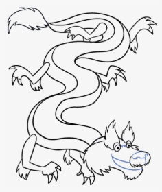 How To Draw Chinese Dragon - Transparent Drawing White Chinese Dragon, HD Png Download, Free Download