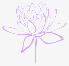 Lavender Flowers Png - Lotus Flower Clipart Black And White, Transparent Png, Free Download