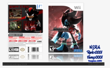Shadow The Hedgehog Box Art Cover - Shadow The Hedgehog Game Wii, HD Png Download, Free Download