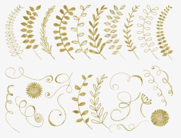 67 Gold Foil Elements Example Image - Gold Leaf Design Png, Transparent Png, Free Download