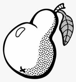 Lineart Clip Arts - Clip Art Black And White Pear, HD Png Download, Free Download
