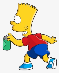 Bart Simpson Spray Paint, HD Png Download, Free Download