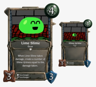 [card] Lime Slime - Cartoon, HD Png Download, Free Download