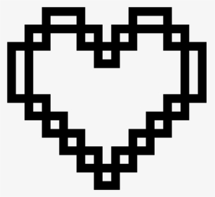 Pixel Heart Icon - White Pixel Heart Png, Transparent Png, Free Download