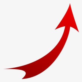Red Upward Curved Arrow, HD Png Download, Free Download