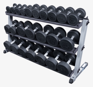 Dumbbell Rack Png - Body Solid Round Rubber Dumbbells, Transparent Png, Free Download