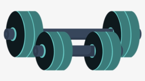 Dumbbell - Gym Equipment Clipart Cartoon, HD Png Download, Free Download