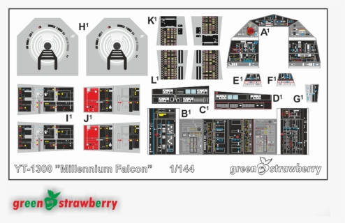 Greenstrawberry 1/144 Yt-1300 Millennium Falcon Detail - Paragrafix 1 144 Millennium Falcon, HD Png Download, Free Download