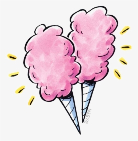 Clipart Food Ice Cream - Cotton Candy Clipart, HD Png Download, Free Download