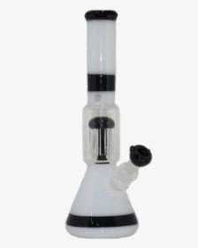 Water Pipe 16″ Black And White Beaker - Glass Bottle, HD Png Download, Free Download