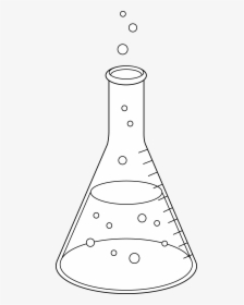 Science Beaker Clip Art Courseimage - Scientists Beaker Black And White Clipart, HD Png Download, Free Download