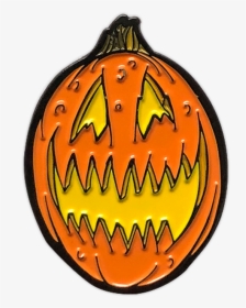 Scary Jack O Lantern Enamel Pin - Jack-o'-lantern, HD Png Download, Free Download