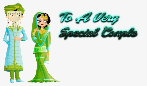 To A Very Special Couple Png Image Download - Cartoon Muslim Wedding Couple, Transparent Png, Free Download