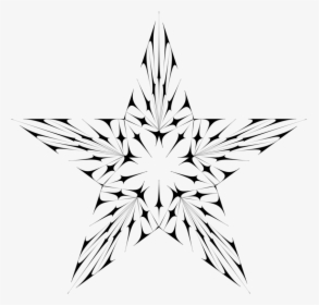 Triangle,line Art,leaf - Gambar Bintang Hitam Putih, HD Png Download, Free Download